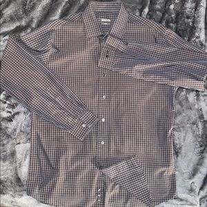 Kenneth Cole Reaction-Slim Fit Checkered Shirt